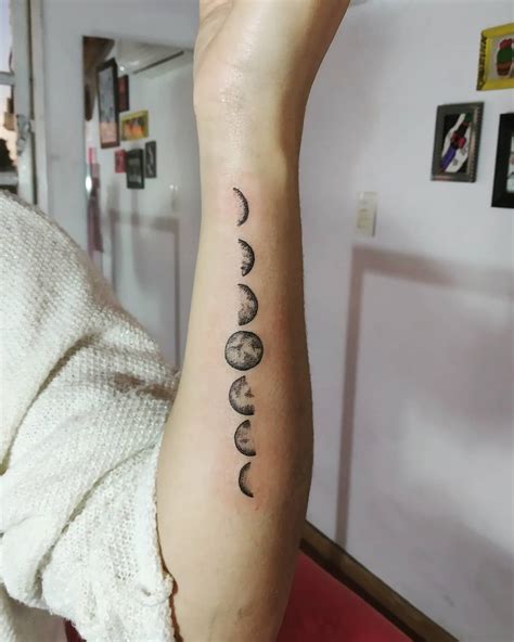 fases da lua tatuagem